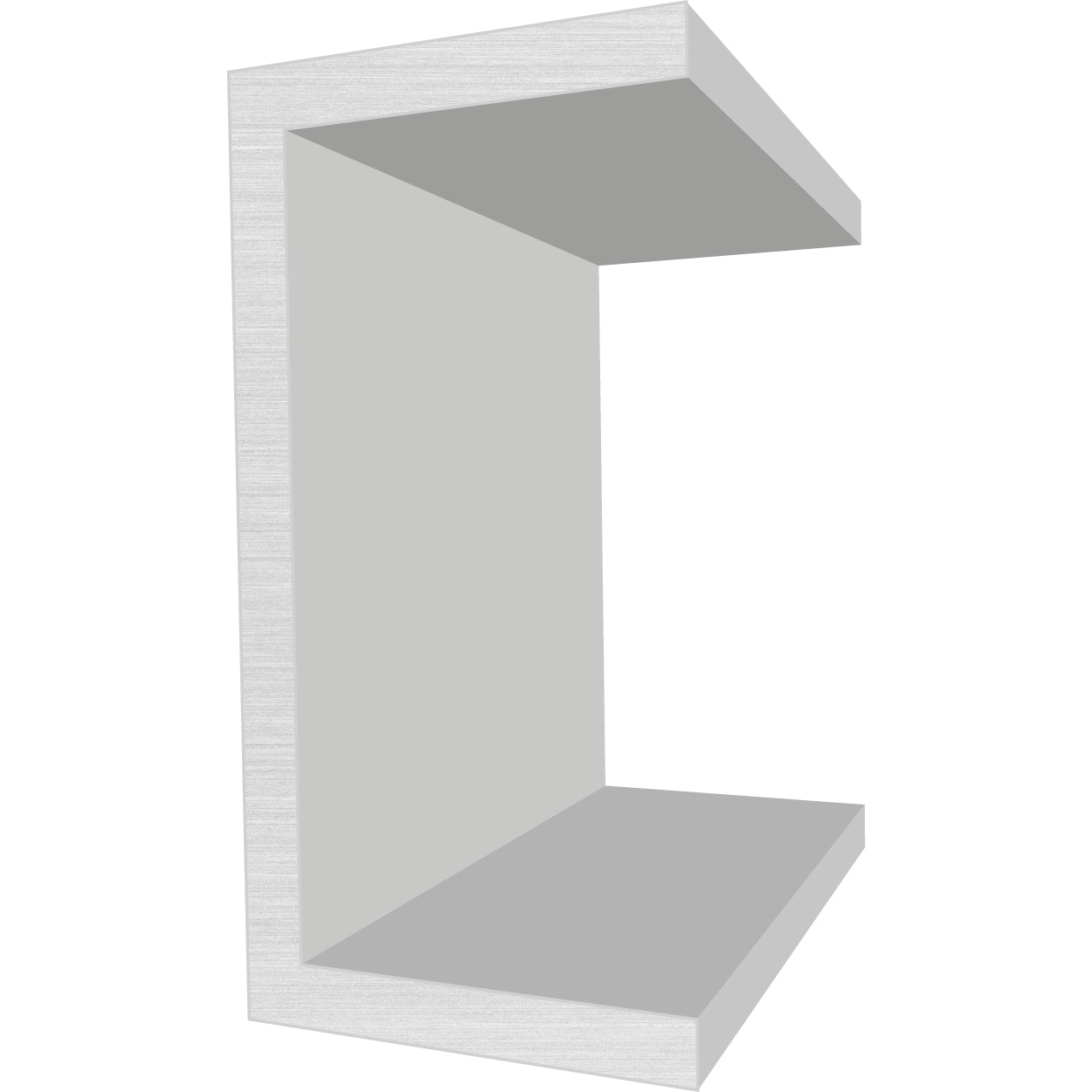 Alu U-Profil EN AW-6060 T66 - HL 6m