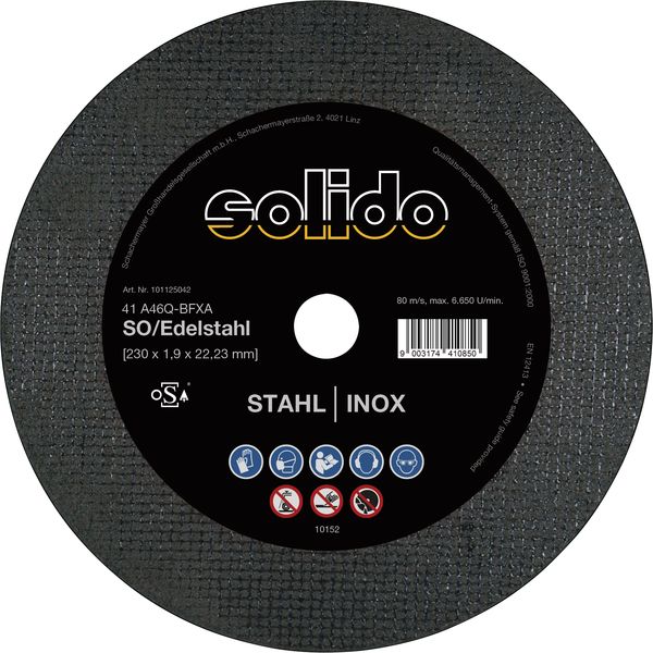 SOLIDO Trennscheibe gerade 125 x 1.0 mm 2in1 dünn