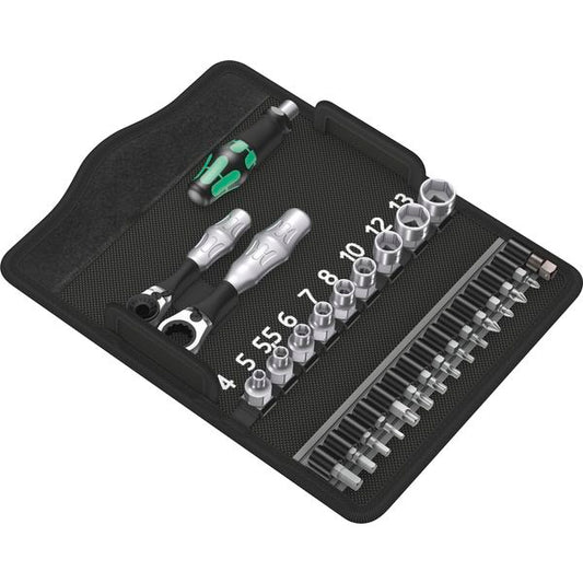 WERA Bit Satz Zyklop Mini 2 Bit Ratsche Phillips/Pozidriv/Torx®/Sechskant 27-tlg
